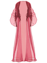 Andrea Iyamah: Deko Bubble Sleeve Cover Up-Ara Full length Pants (R23D7-REDW-R23P21A-RUBY)