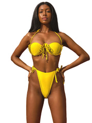 Andrea Iyamah: Fula High Rise Bikini (S2302T-YELW-S2302B-YELW)
