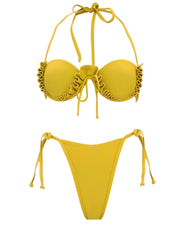 Andrea Iyamah: Fula High Rise Bikini (S2302T-YELW-S2302B-YELW)