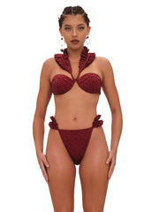 Andrea Iyamah: Mulan Bikini (S2403T-WINE-S2403B-WINE)