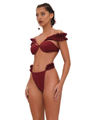 Andrea Iyamah: Mulan Bikini (S2403T-WINE-S2403B-WINE)