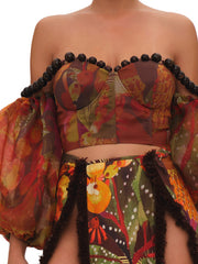 Andrea Iyamah: Omma Crop-Omma Sarong Skirt (R24T10-R24SRG10)