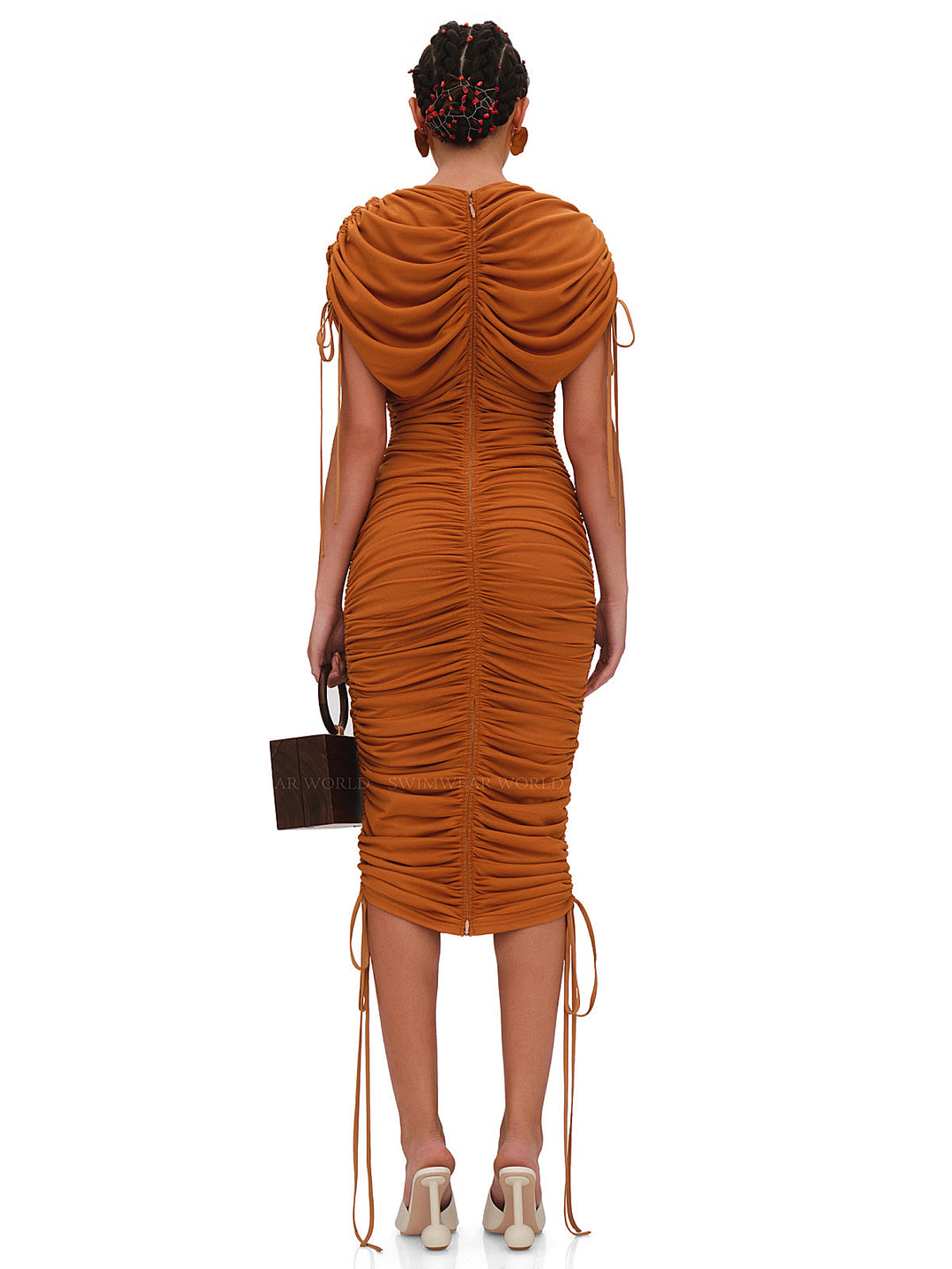 andrea iyamah reni midi dress Andrea Iyamah: Ratu Mesh Dress