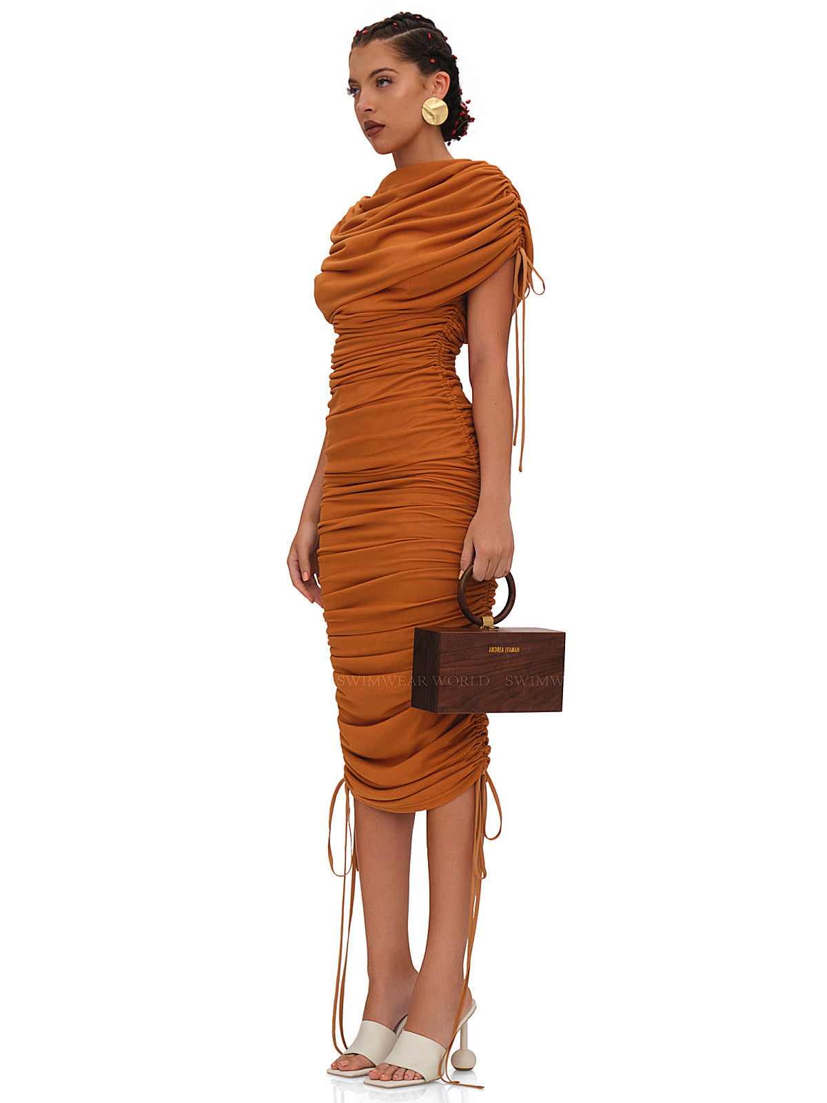 andrea iyamah ratu mesh dress Andrea Iyamah Women's Ratu Mesh Dress - Caramel