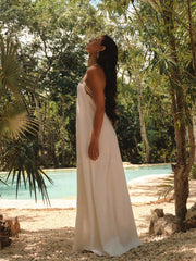 Andrea Iyamah: Essi Maxi Dress (S24D2-LIMESTONE)