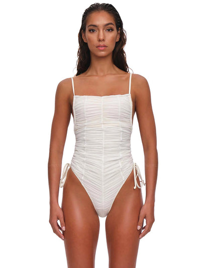 Andrea Iyamah: Reco One Piece Swimsuit (S2427-LIMESTONE)