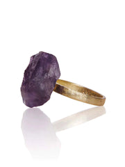 Andrea Iyamah: Karr Amethyst Gemstone Ring (R22ACC06A)