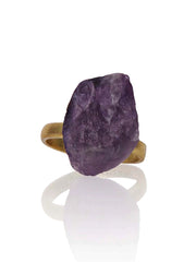 Andrea Iyamah: Karr Amethyst Gemstone Ring (R22ACC06A)