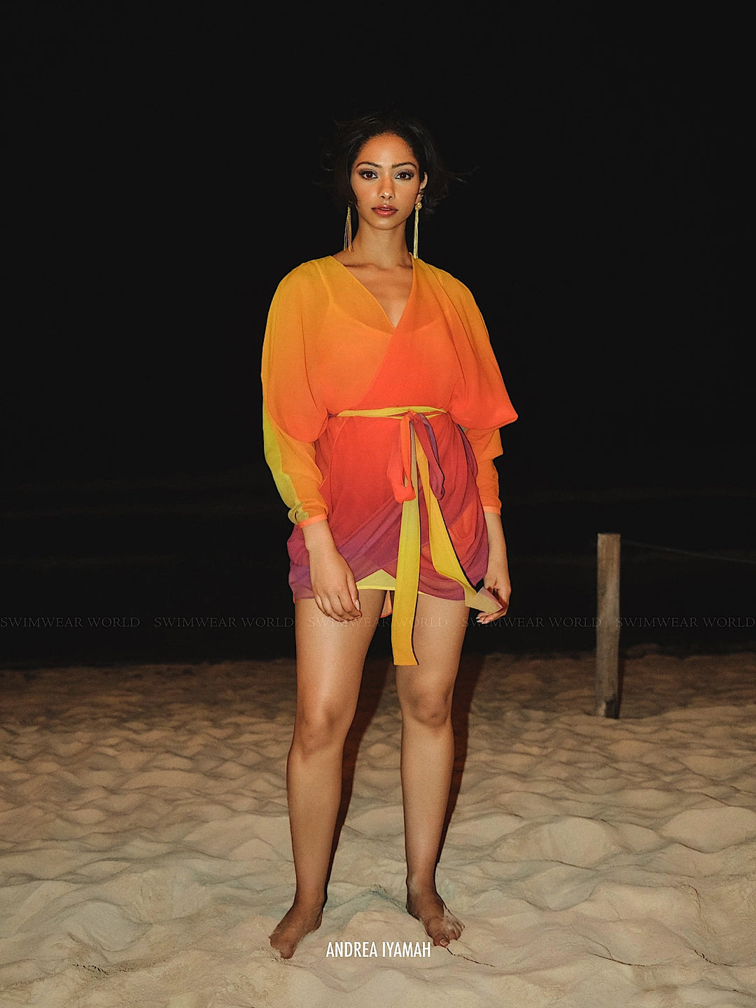 andrea iyamah orange dress The kind of beauty you don't forget  @aanishagurung_ brings the ANIDA dress  to life at golden hour  www.andreaiyamah.com #andreaiyamah