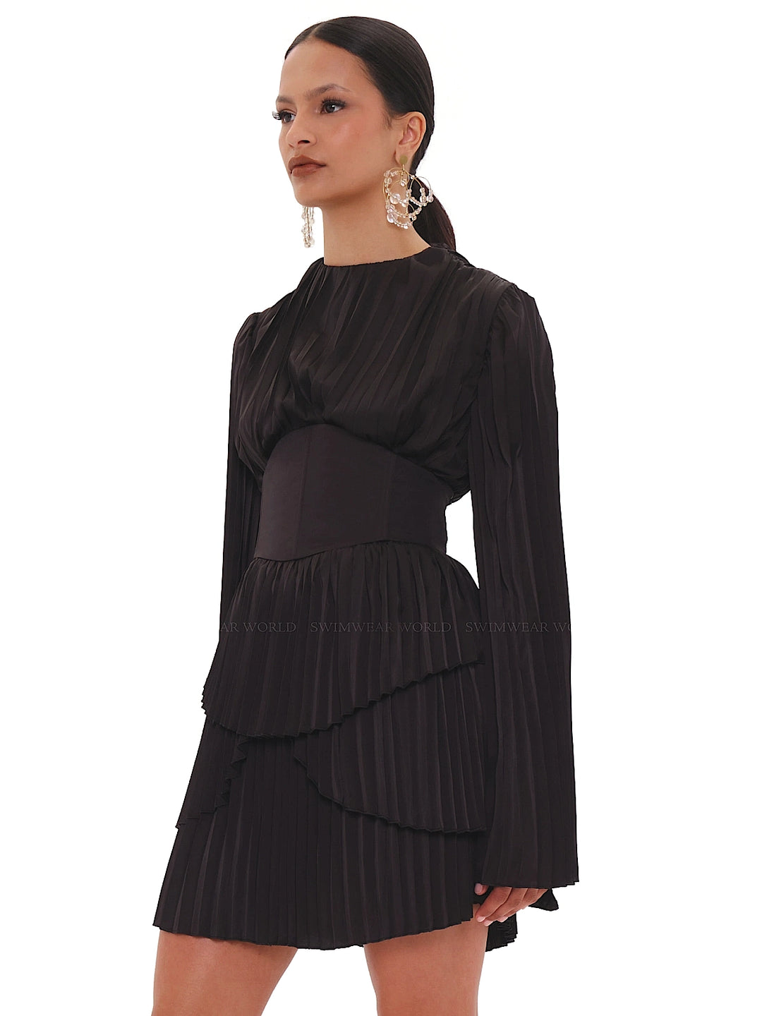 Andrea Iyamah: Lenti Pleated Mini Dress | Swimwear World