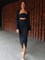 Andrea Iyamah: Nita Midi Dress (NITA-BLCK-DRESS)