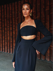 Andrea Iyamah: Nita Midi Dress (NITA-BLCK-DRESS)