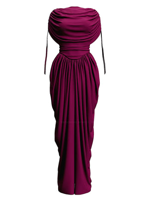 Andrea Iyamah: Katu Mesh Dress (KATU-PLUM-DRESS)