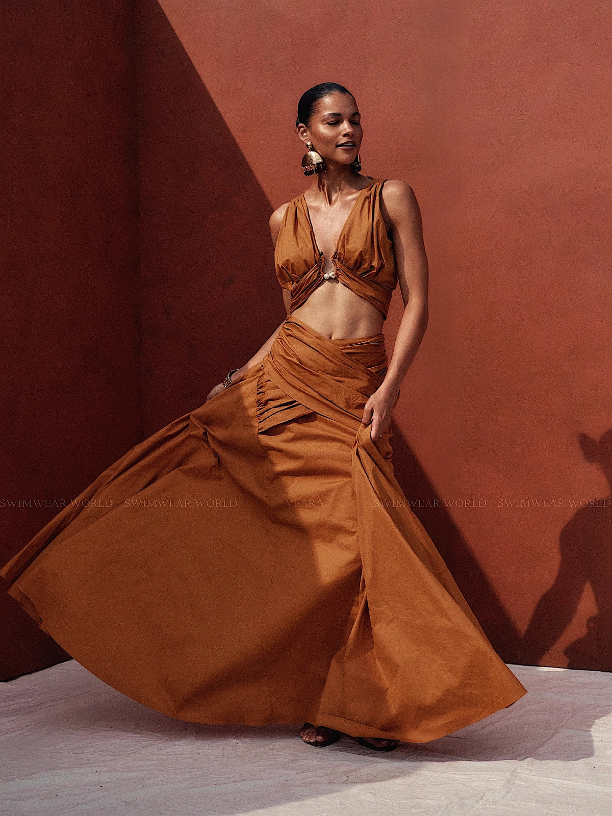 Andrea Iyamah: Gia Crop-Gia Maxi Skirt | Swimwear World