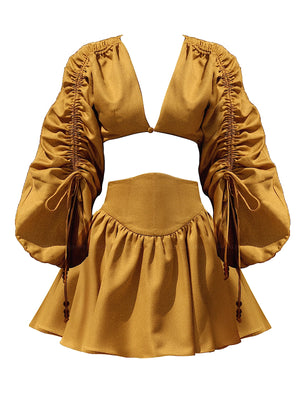Andrea Iyamah: Inda Crop-Inda Corset Skirt (S26T2-S26SK1)