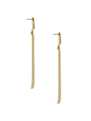 Ettika: All The Movement Crystal Fringe 18k Gold Plated Earrings (E3363-CLR-G)