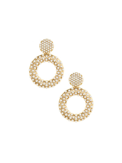 You're The Moment Pearl  And Crystal 18k Gold Plated Earrings