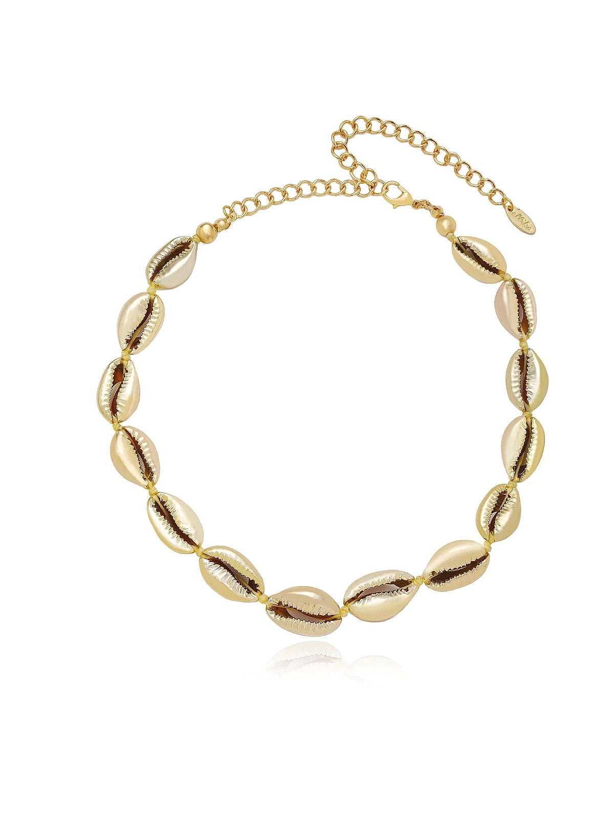 Ettika: Cowrie Shell 18k Gold Plated Necklace