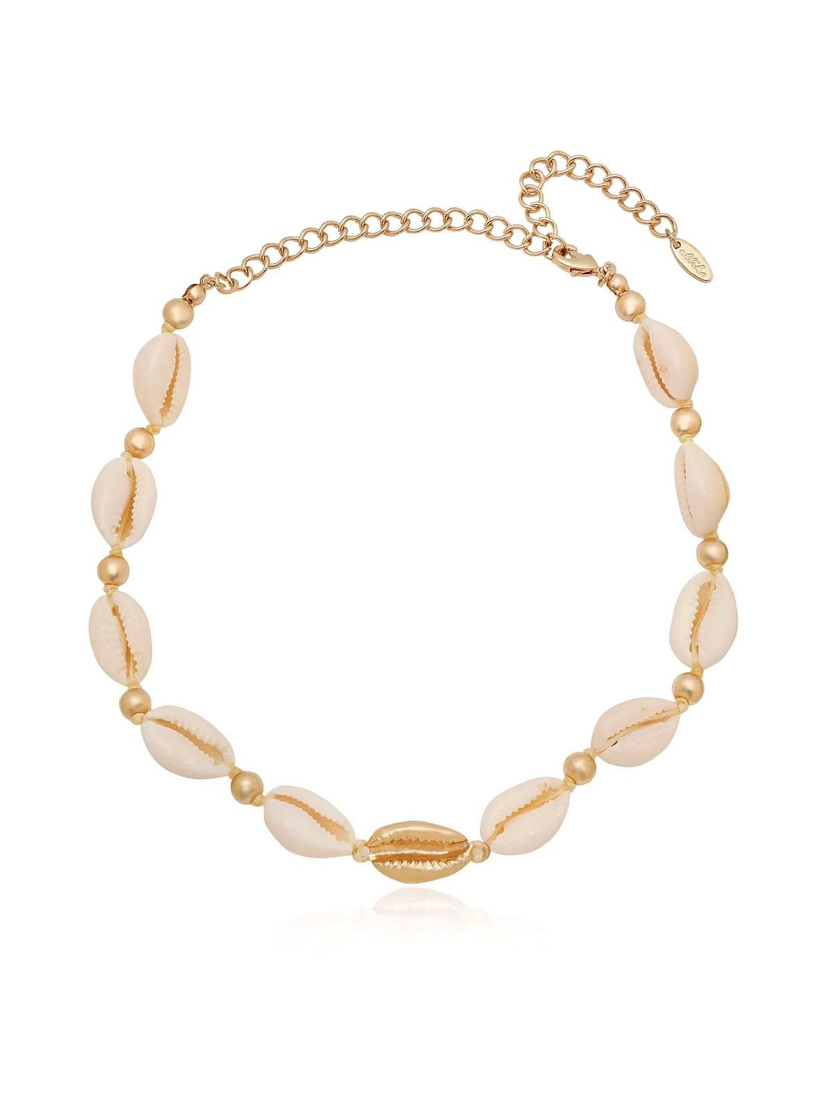 Ettika: Out to Sea Cowrie Shell & 18kt Gold Plated Necklace