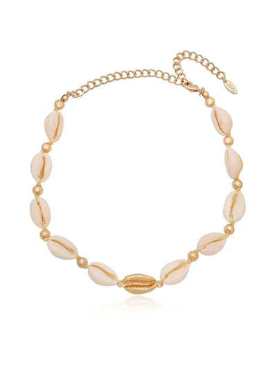 Ettika: Out to Sea Cowrie Shell & 18kt Gold Plated Necklace (N1667.SHL.G)