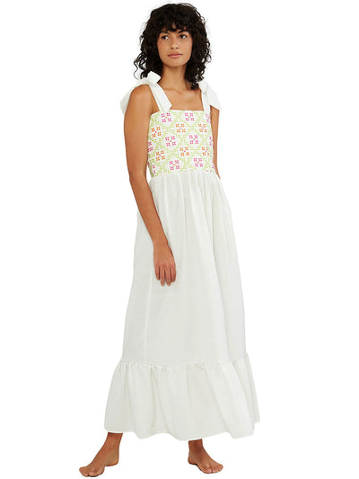 Palmacea: Granny Embroidered Dress (GREMD-IVRY)