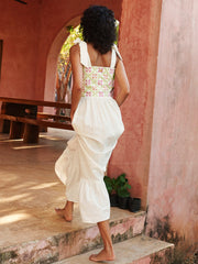 Palmacea: Granny Embroidered Dress (GREMD-IVRY)