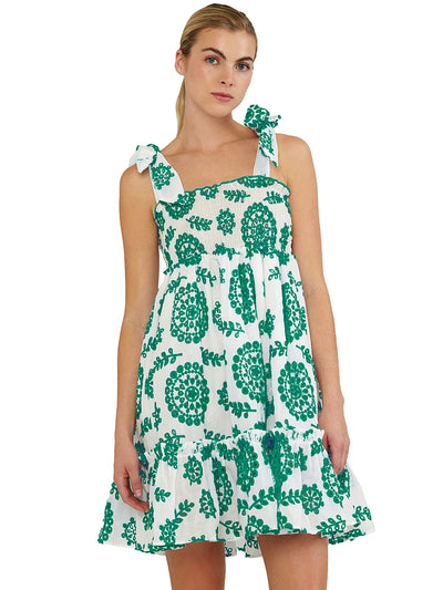 Palmacea: Azalea Ruffled Mini Dress (AZRUMID-AZEM)
