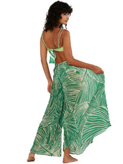 Palmacea: Printed Pleated Palazzo Pants (PRPLPAP-IGUA2)