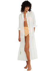 Palmacea: Cotton Ruffled Long Camisole (CORULOC-IVRY)