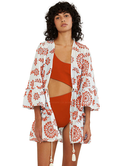 Palmacea: Azalea Ruffled Short Kimono (AZRUSHK-AZOR)
