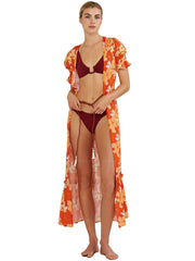 Palmacea: Printed Baggy Sleeves Cover Up (PRBASLC-ENCA)