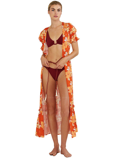 Palmacea: Printed Baggy Sleeves Cover Up (PRBASLC-ENCA)