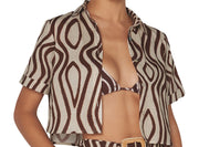 Ama Printed Shirt-Zubi Printed Shorts Bikini