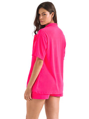 OneOne: Isabella Shirt-Kara Short (OC5046TX-PNY-OC5047TX-PNY)