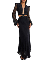 PatBO: Plunge Netted Beach Dress (VEL20238US)