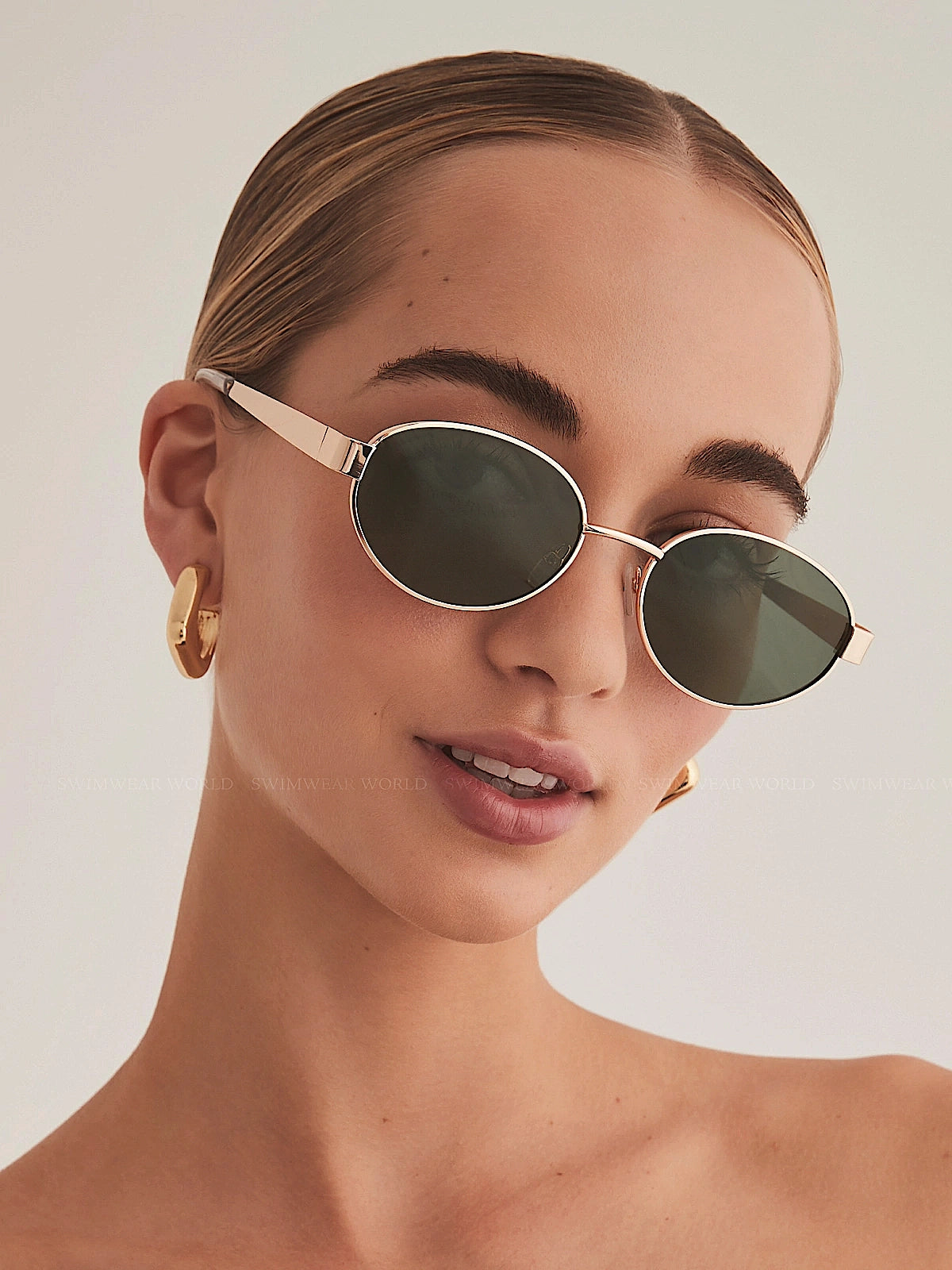 Banbe Eyewear: The Evangelista Sunglasses (THEEVNGLSTA-GLDGRN)