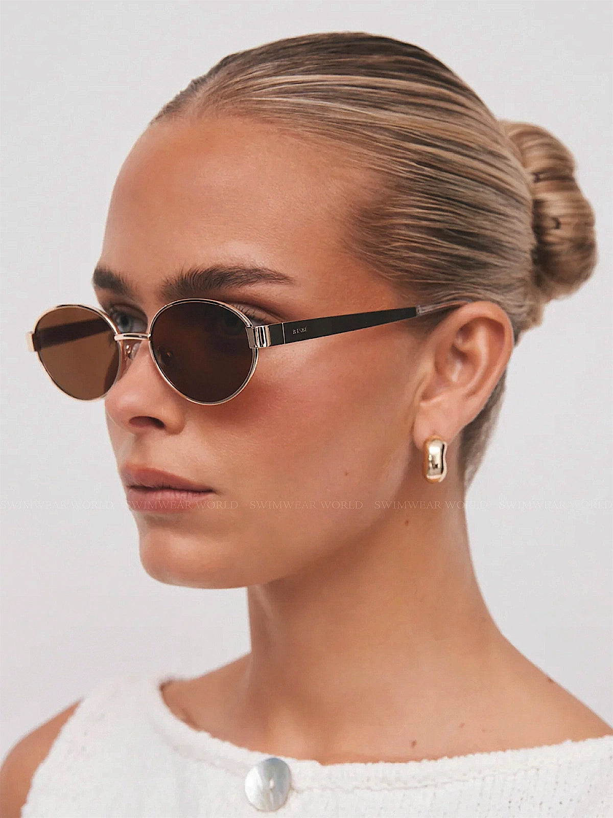 Banbe Eyewear: The Evangilista Sunglasses (B-1148-GLDBRW)