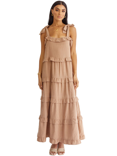 Girl and the Sun: Bask Maxi Dress (GS690D-BRN)