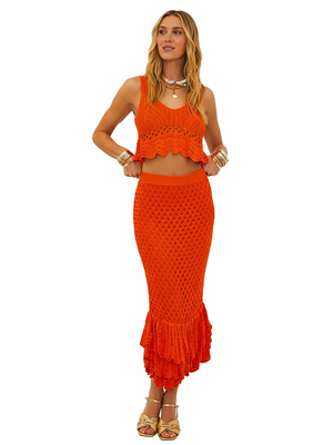 Leigh Crop-Polly Skirt