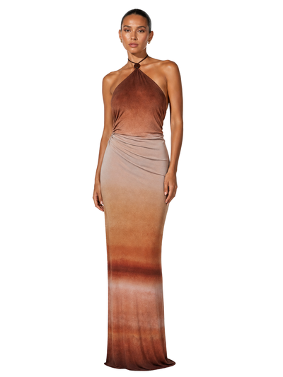 baobab blake maxi dress BAOBAB Blake Maxi Dress | Print/Orange | Size S