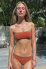 Luli Fama: Luxe Stitch Free From Bandeau-Luxe Stitch High Leg Bikini (L847N59-007-L847N50-007)