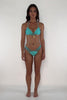 Luli Fama: Molded Push Up Bandeau-Strappy Ruched Back Bikini (L176435-388-L17620-388)