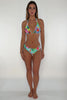 Luli Fama: Triangle Halter-Seamless Ruched Back Bikini (L88073P-111-L88052P-111)