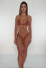 Luli Fama: Molded Push-Up Bandeau-Strappy Loop Scrunch Bikini (L87143H-007-L871J22-007)