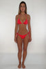 Luli Fama: Seamless Triangle-Seamless Ruched Back Tie Side Bikini (L87021P-909-L87002P-909)